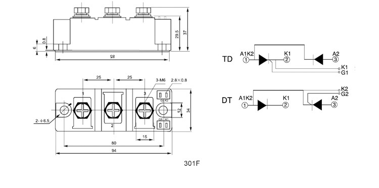 中频电阻焊电源专用 晶闸管整流管混合模块 MFC200A1600V柳晶出品示例图15
