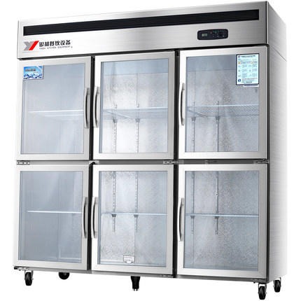 银都冷藏展示柜六门陈列展示柜 制冷强劲冷/商用立式玻璃门冷柜 JBL0631 厂家直销