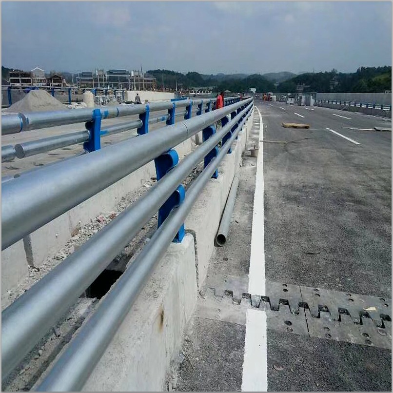 陕西高架桥梁防撞护栏厂家 定做西安快速路两侧桥梁护栏 方元浩宇