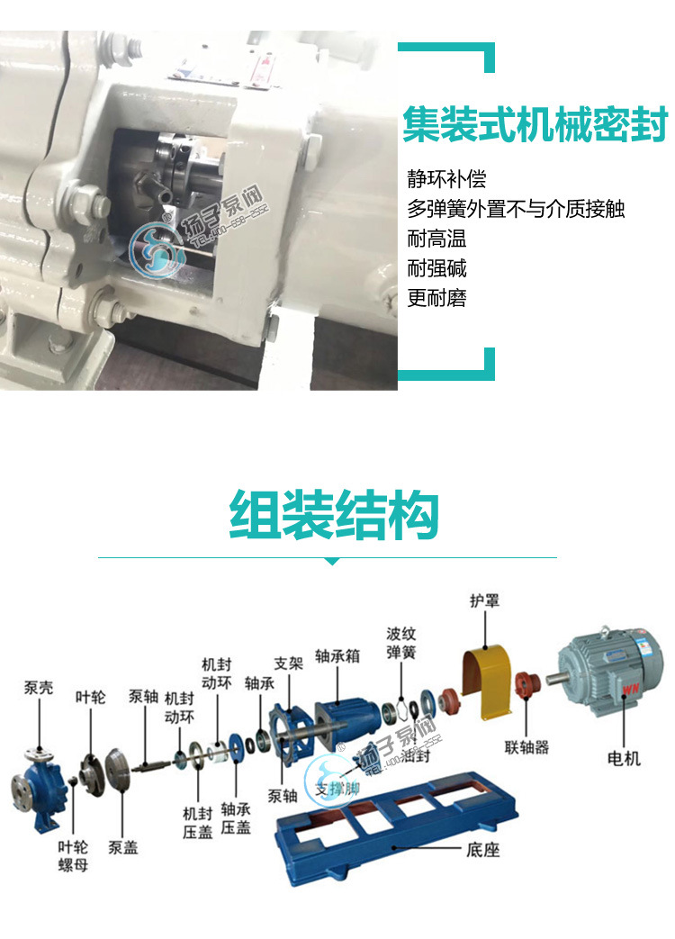 IH125-100-200 不锈钢化工离心泵 不锈钢碱液泵 有机溶剂泵厂家示例图10