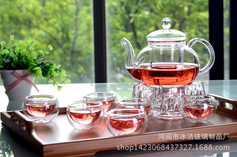 加工定做双层玻璃真空品茶杯双层防烫耐热玻璃小品茗杯花茶杯示例图11