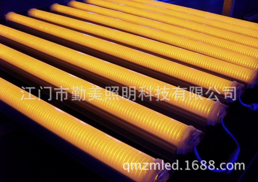 供应LED单黄色护栏管/12W纯黄光LED轮廓灯/晶元芯片护栏管