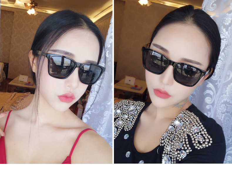 2016韩版新款太阳镜男女女大框复古时尚偏光太阳镜女明星潮人墨镜示例图3