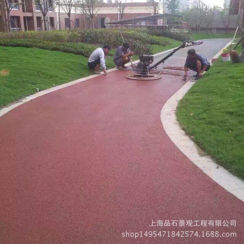 上海市陆家嘴彩色透水地坪施工 透水地坪材料 透水施工示例图3