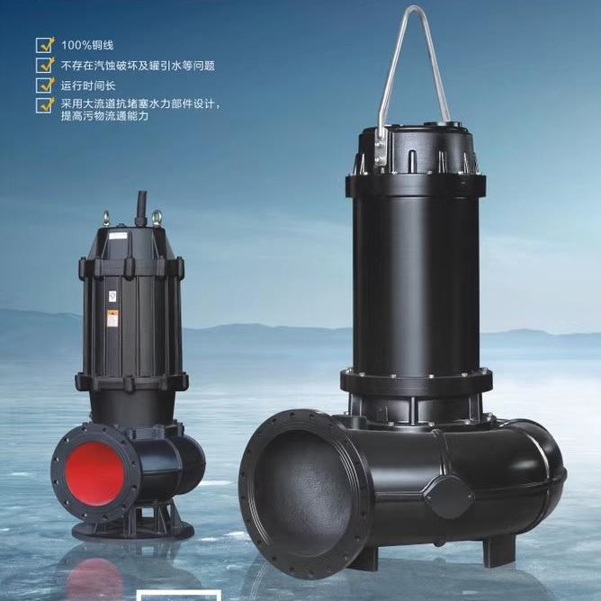 双河泵业 搅匀式排污泵  200WQ300-25-37   潜水污水泵