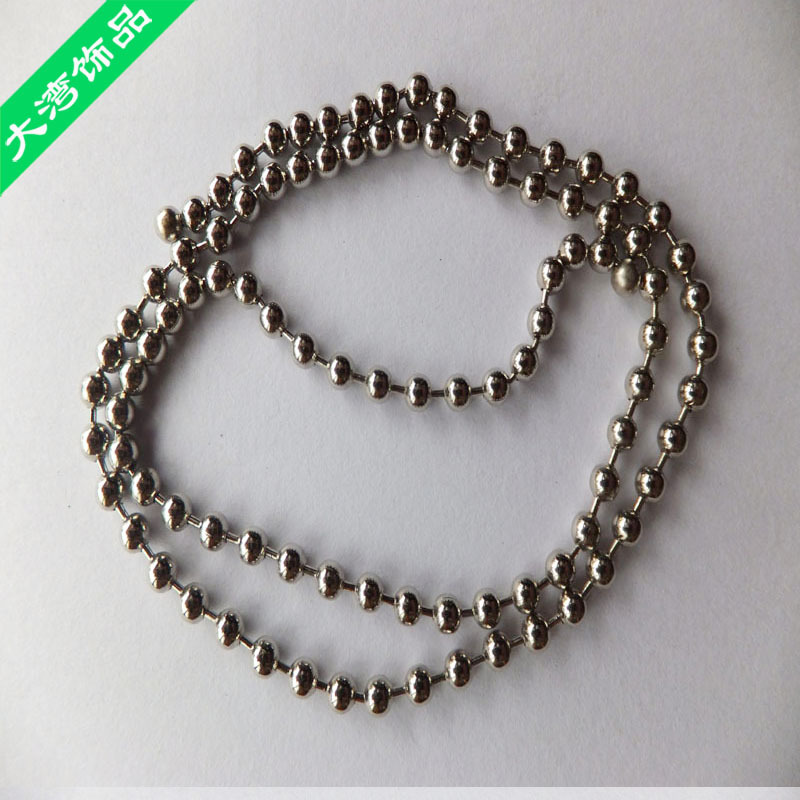 厂家定做环保波珠链 彩色铜珠链 铁珠链 环保电镀珠链 饰品挂件示例图11