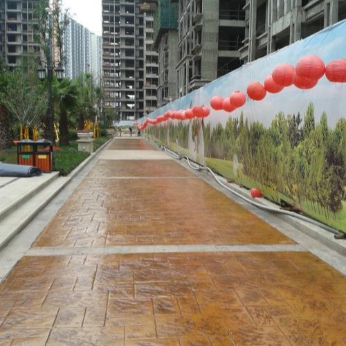 广东道路项目施工  彩色压印地坪模具  广州生态脱膜粉材料直供
