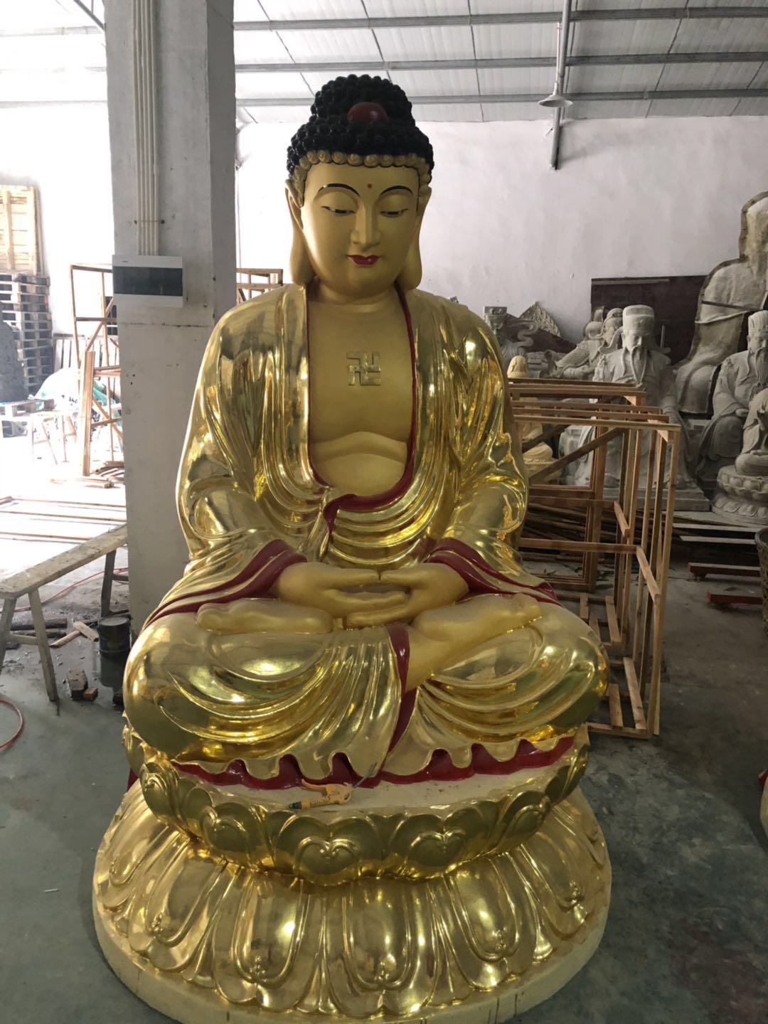 温州慈宏生产厂家，带背光三宝佛佛像，带背光三宝佛佛像，极彩三宝佛佛像
