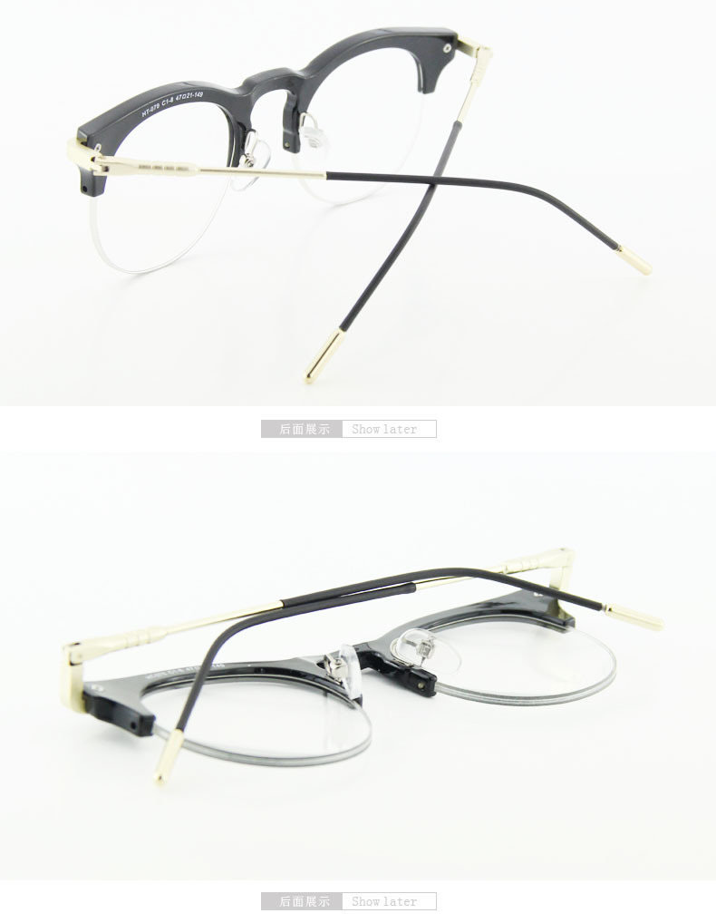 2016个性半框眼镜架 韩版明星大框平光眼镜 女潮近视眼镜框男配镜示例图11