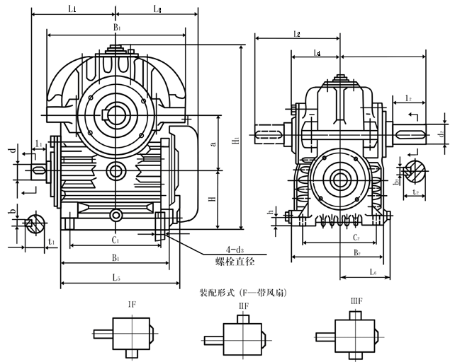 厂家供应CCWU200双级蜗轮蜗杆减速机、速比大 承载能力高  规格全示例图2