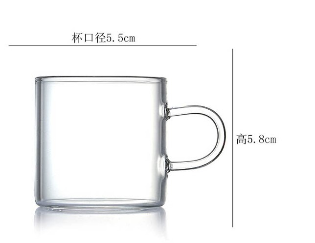 高硼硅耐热玻璃茶具带把小品杯 功夫茶具零配小玻璃茶杯功夫茶杯示例图3