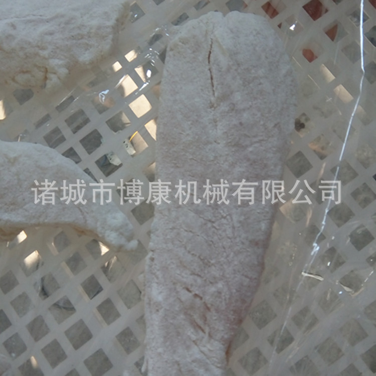 青岛深海鳕鱼块预上粉机 博康机械专业食品机械供应 鱼片粘粉机示例图8