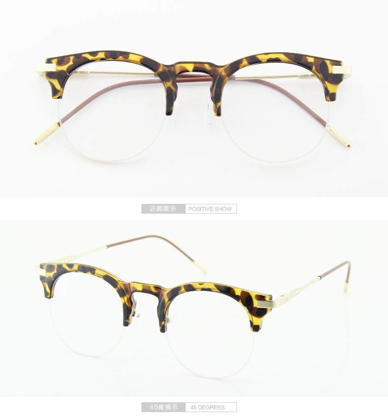 2016个性半框眼镜架 韩版明星大框平光眼镜 女潮近视眼镜框男配镜示例图18