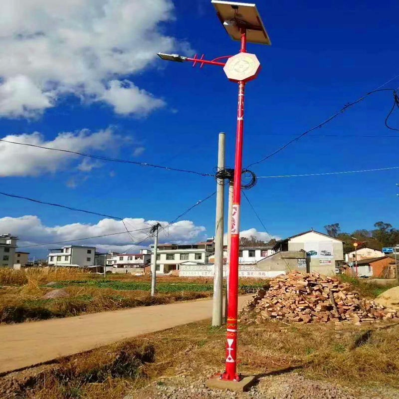 云南少数民族特色太阳能路灯 6米农村太阳能路灯价格图片
