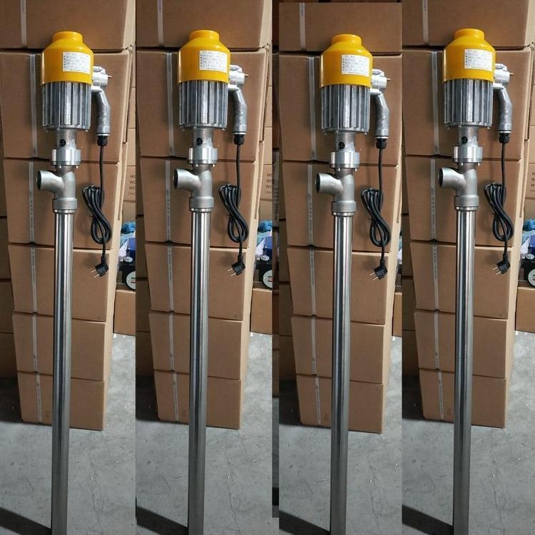 蓝升泵业SB-8手持电动抽油泵 铝合金管电动插桶泵 插桶式电动抽液泵图片