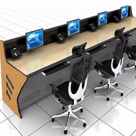 创屹联创新款M系列控制台，钢木操作台，主控调度台，主控桌图片