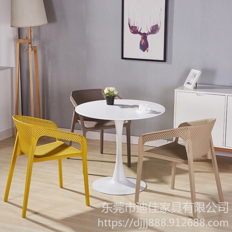 塑料餐椅 休闲塑料椅 PP塑胶餐椅 PP环保塑料椅 快餐桌椅 中餐厅桌椅