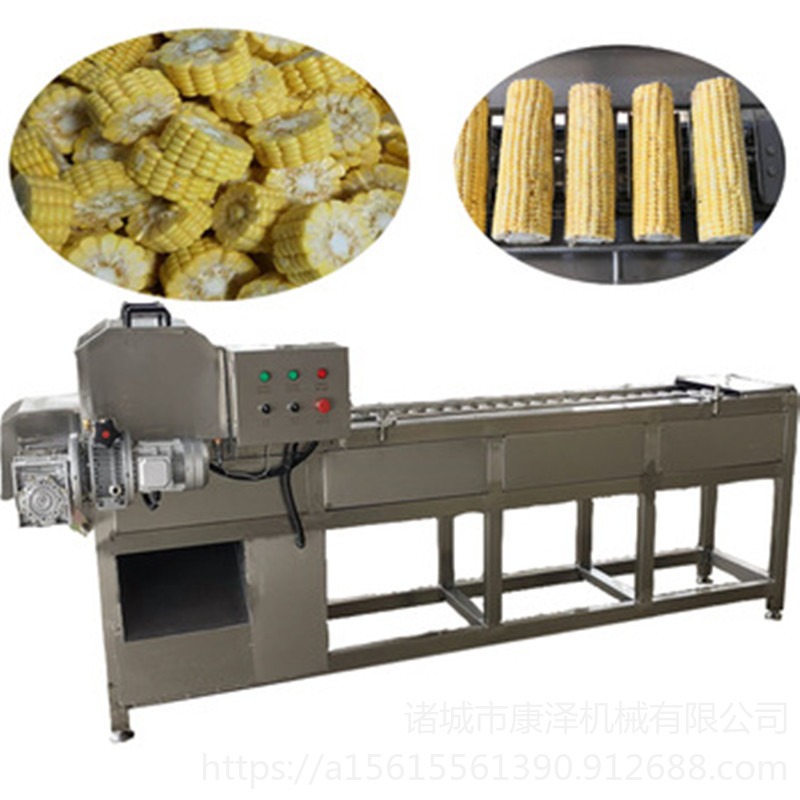 广东全自动水果玉米切割机 水果玉米切块机 玉米切段机 变频可调康泽直供SZ3000型