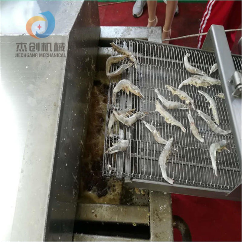 天妇罗大虾上浆机 青虾挂糊机器 自动化生产线大虾上浆油炸整套设备