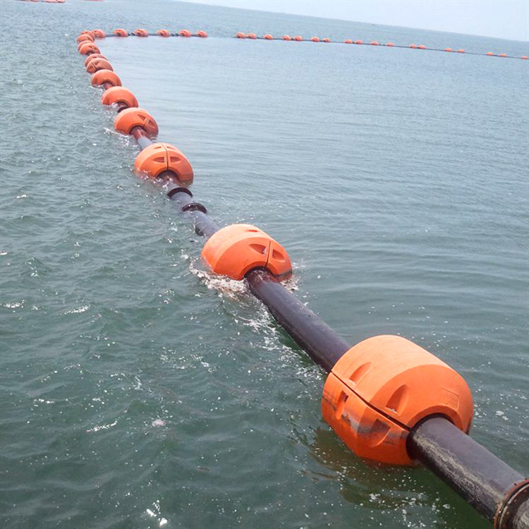塑料浮筒 抽砂疏浚浮体 500*800*200橙色管道浮子示例图4