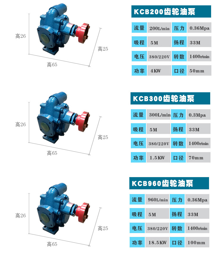 厂家热卖齿轮泵 铸铁kcb电动齿轮油泵现货输油用 电动齿轮油泵示例图6