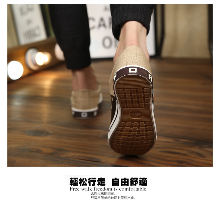 正品新款绑带低帮帆布鞋男鞋日常休闲韩版潮流鞋学生鞋平跟橡胶底示例图24