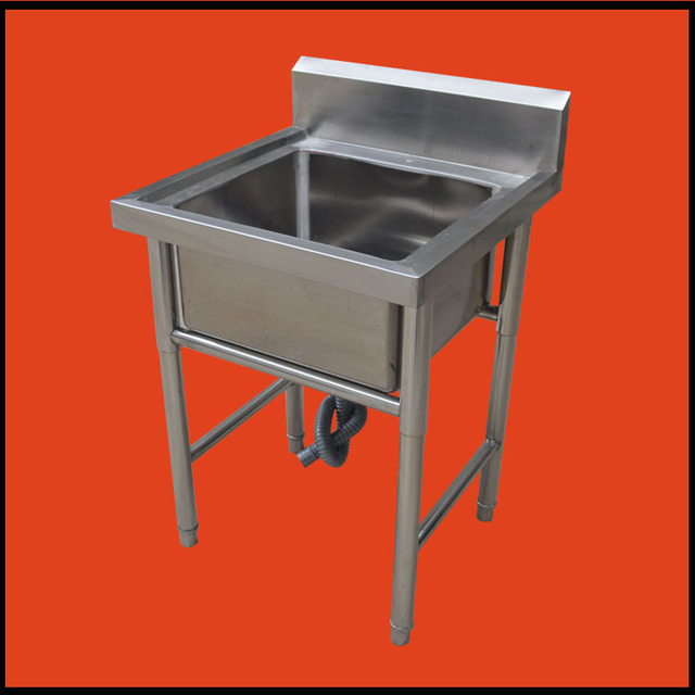 速达五金 304不锈钢水槽单槽 手工厨房304不锈钢洗菜盆 商用厚大洗水池