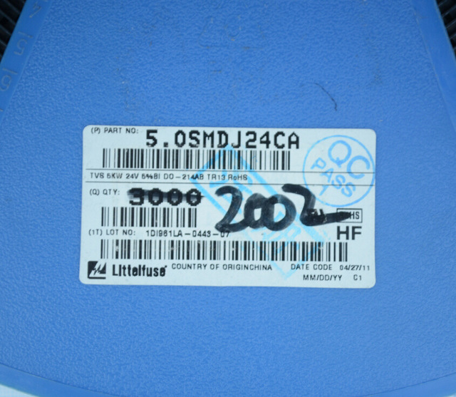 5.0SMDJ24CA 出售原装 瞬态电压抑制二极管DO-214AB 深圳现货供应