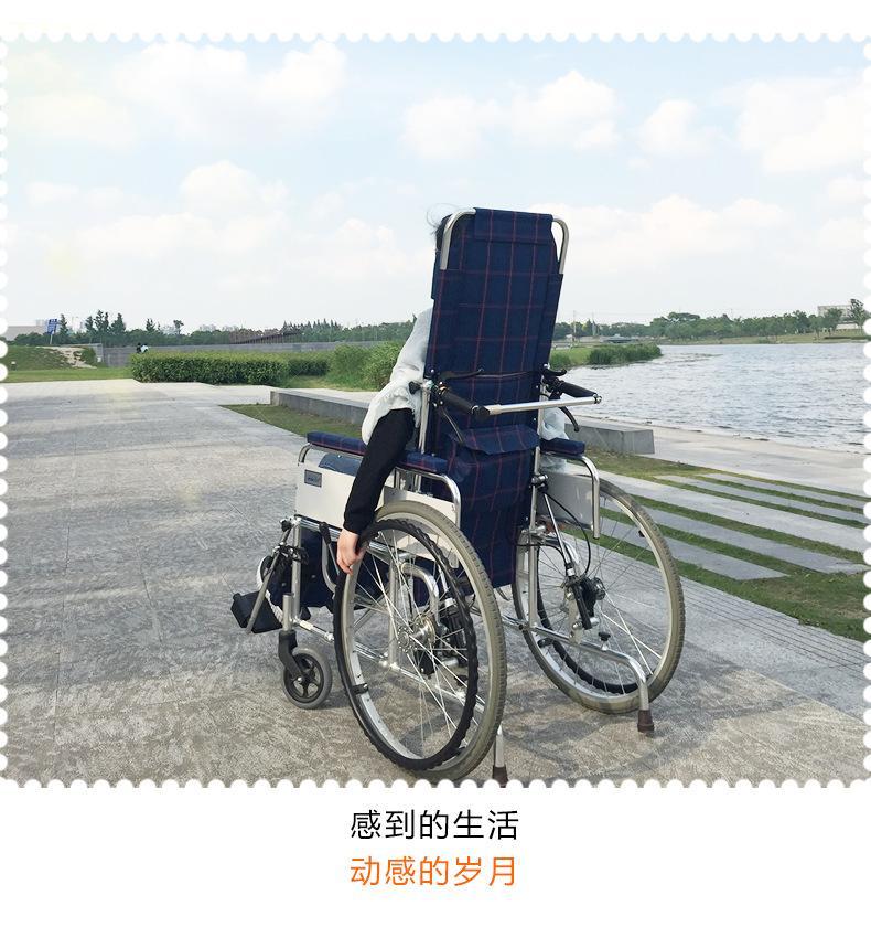 批发MiKi三贵轮椅MSL-T22 轻便折叠 免充气老人残疾人代步车包邮示例图25