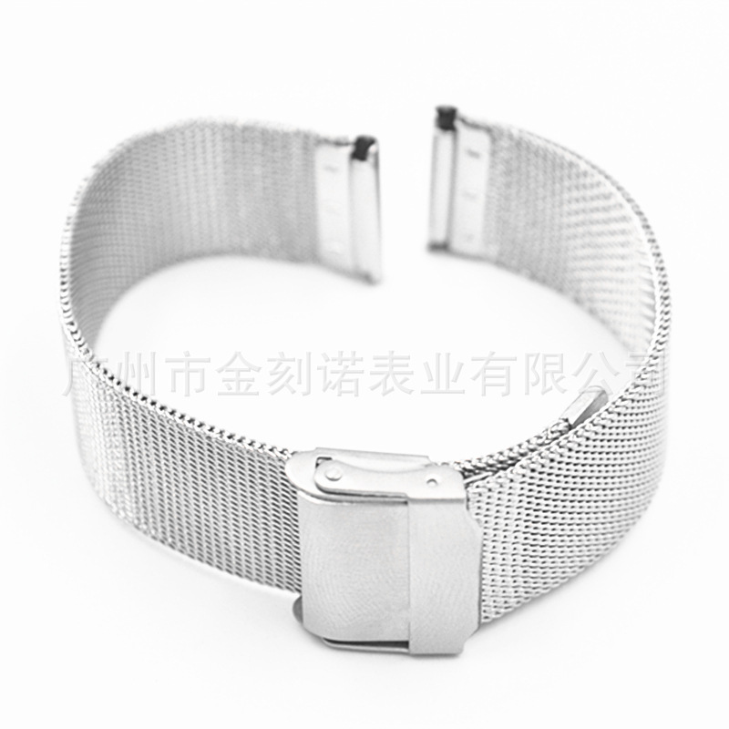 金刻诺 0.4线DW手表带  网织双保险扣表带 304不锈钢表带示例图23