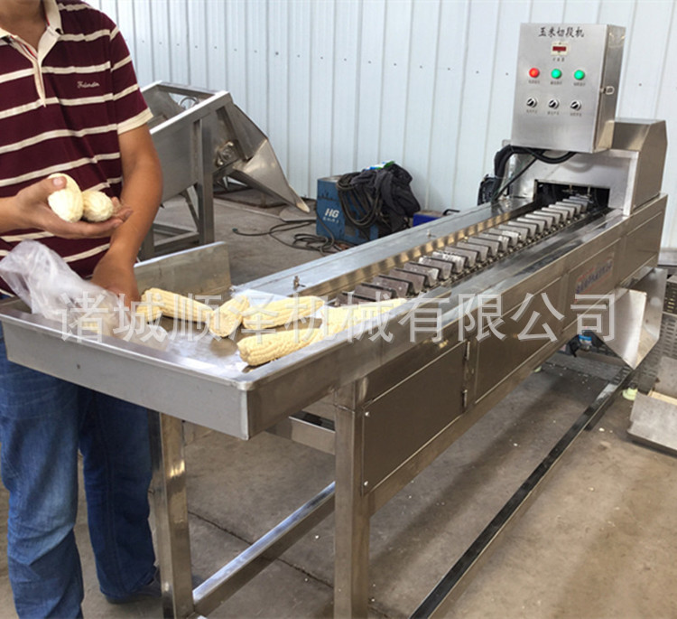 厂家直销甜玉米切段机 甜玉米切割机 速冻玉米切块段机设备示例图8