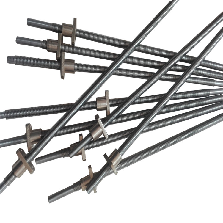 TR50*8梯形丝杆配锡青铜螺母表面高频硬度40HCR以上防锈发黑处理示例图1