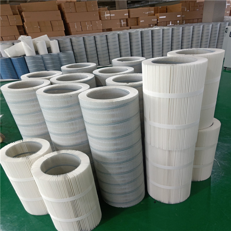厂家直供尺寸可定制 木浆纸空气滤筒 耐高温除尘滤筒
