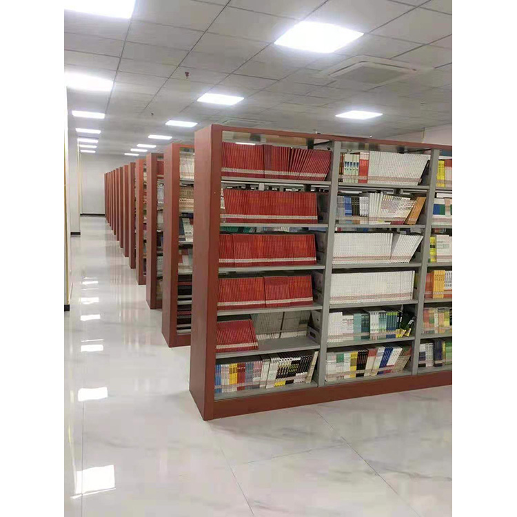 单面钢制书架钢制书架 钢制多层组合书架  图书馆钢木书架 利德