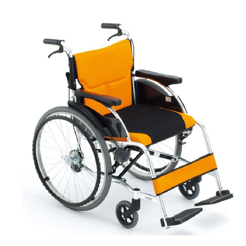 Miki 三贵 轮椅车 MCS-43JD型 黑色 W8轻便折叠 时尚老人残疾人代步车