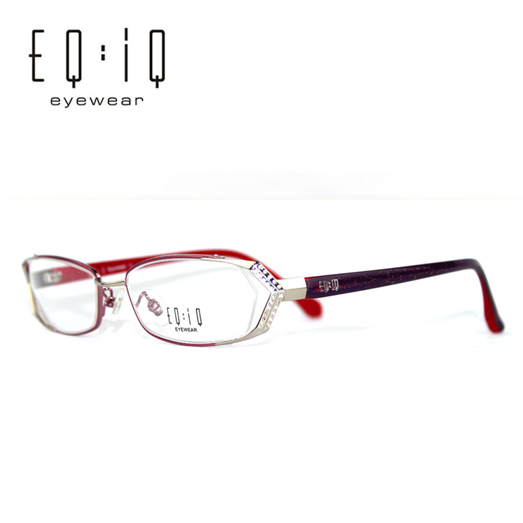 爆款EQIQ品牌近视眼镜框批发一件代发女士时尚金属眼镜架6006图片