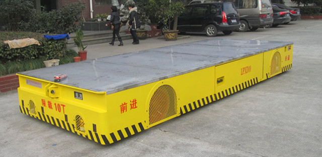 十吨电动平板车 无轨电动平车  工厂物料运输平车图片