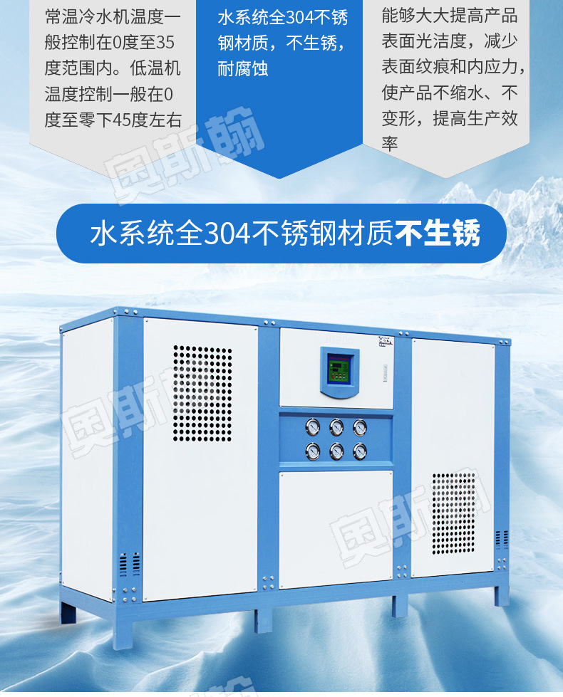 源头厂家供应30hp水冷式冷水机组 电镀工业冷冻机 机械设备冰水机示例图5