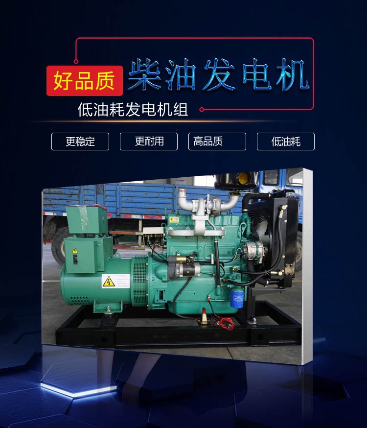 潍坊40kw柴油发电机组 40千瓦工地常用小型发电机380V水冷 厂家示例图2