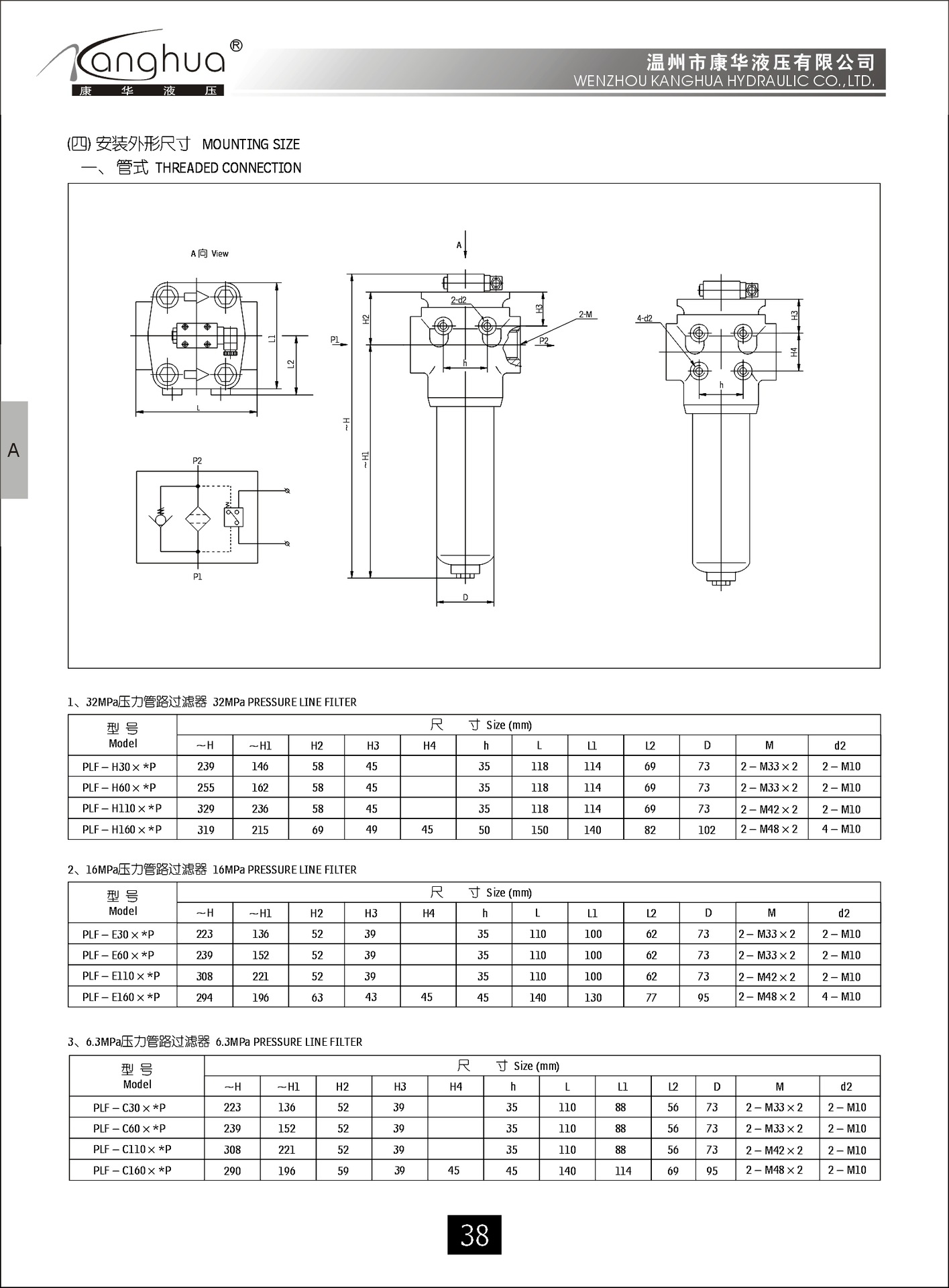 供应高压滤油器PLF-H330×10 20 30F-P，压力管路过滤器示例图2