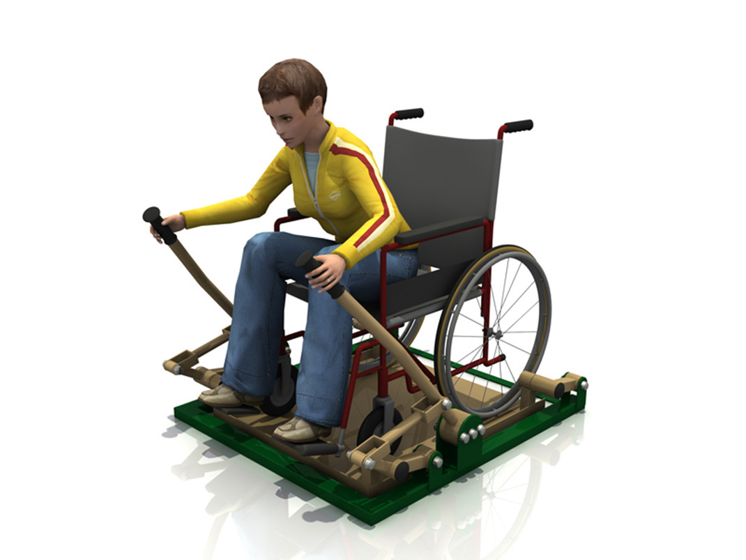 通奥专业研发各种运动健身器材室内外残疾人健身路径划船器示例图2