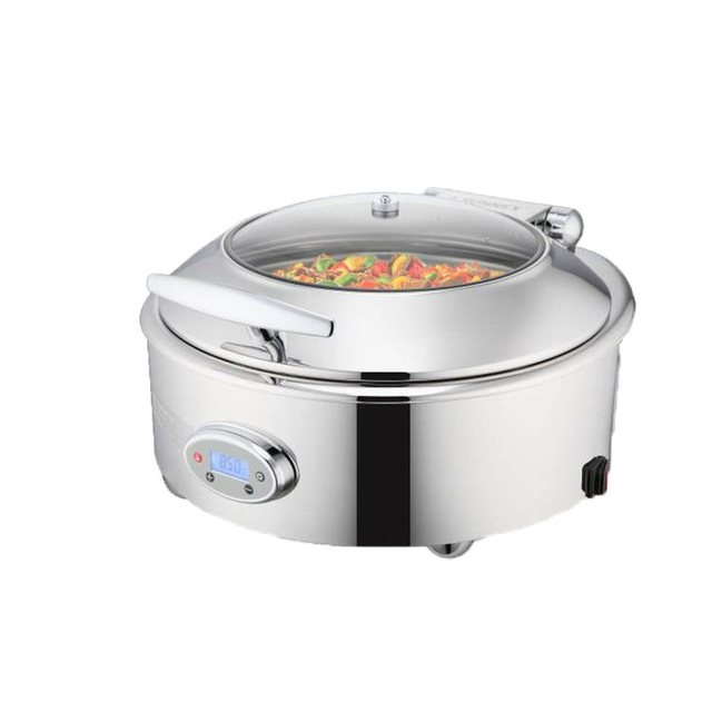 淄博新力士不锈钢圆形可视电加热自助餐炉 布菲炉W36520