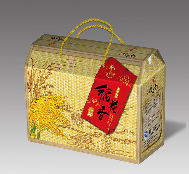 五常稻花香大米包装盒 大米包装礼盒图片