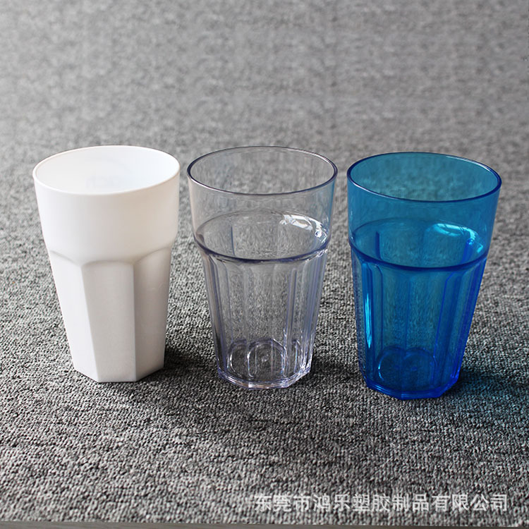 东莞塑料杯300mlAS透明八角塑料杯PS多边棱角杯厂家塑料杯定制示例图17