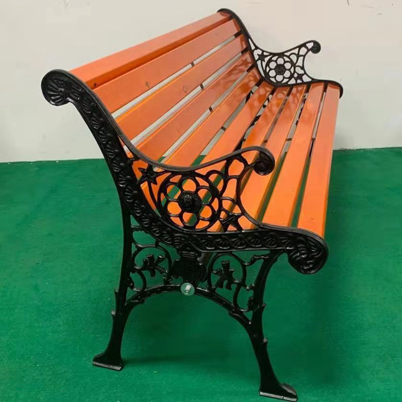 江苏铸铁椅腿座椅 公园座椅厂家  休息长条椅