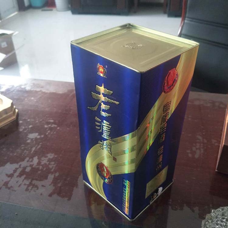 老泸州光顶和底是铁的白酒精裱纸盒厂家供应支持订做示例图3