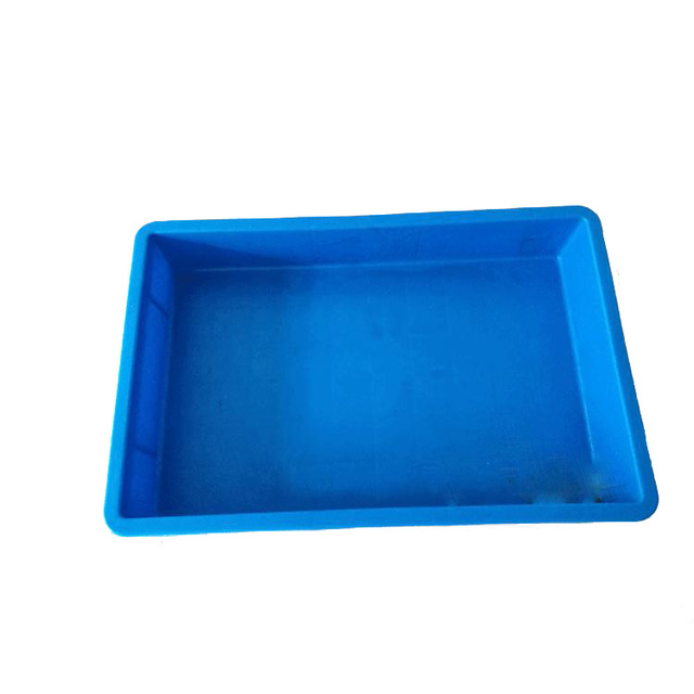 厂家3方盘 塑料电子五金零件盒 大号蓝色塑料盘矮方盘批发