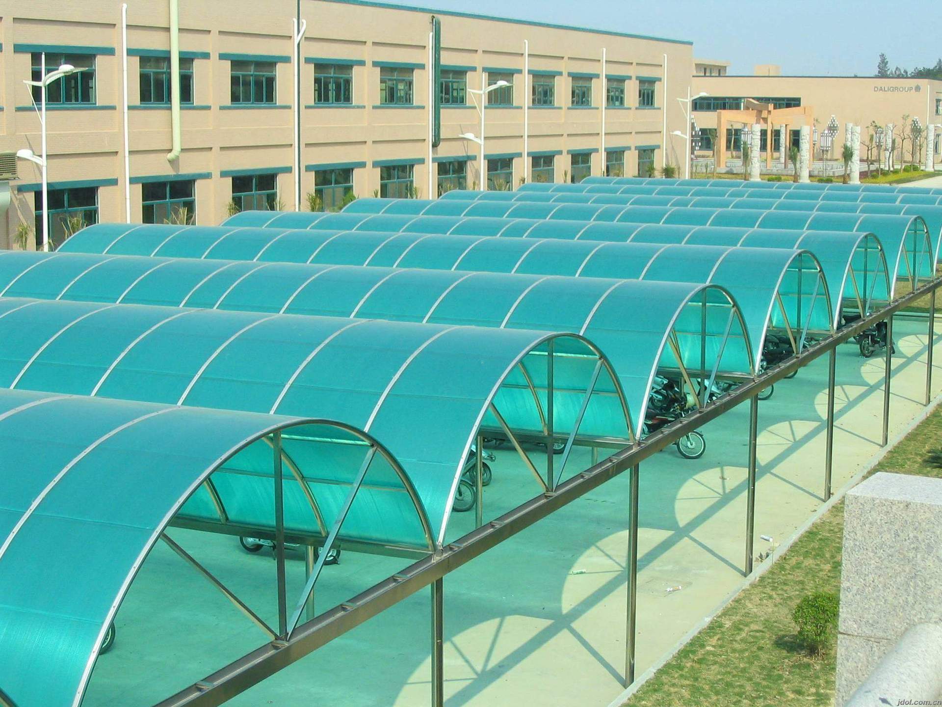 上海地区二层中空阳光板厂家透明10mm耐力板锁扣板车棚雨棚配件示例图138