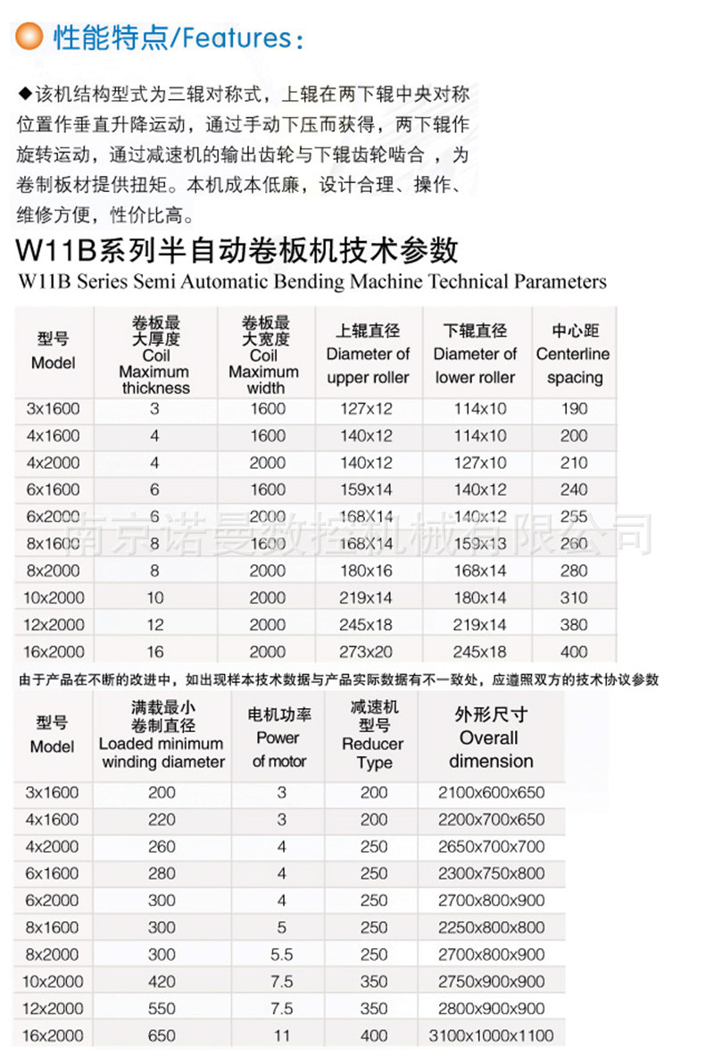 南京诺曼厂家促销可以卷大小头的半自动卷板机 价格实惠 性价比高示例图7