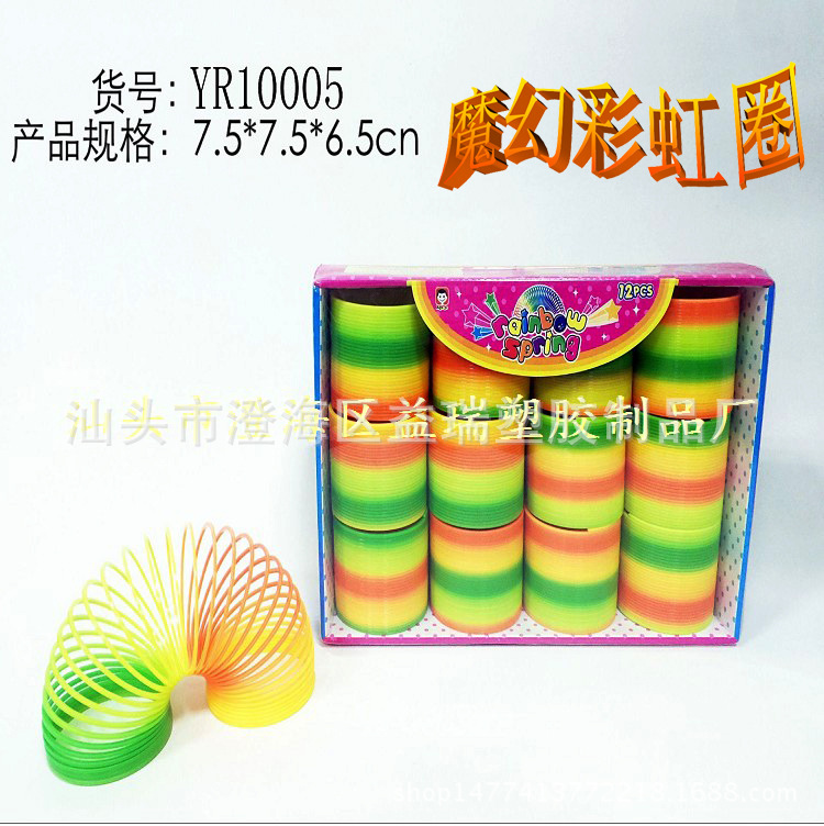 儿童魔力彩虹圈地摊热卖彩虹圈玩具创意弹簧圈玩具礼品广告示例图11
